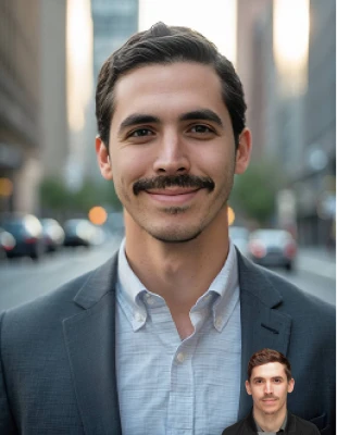 AI headshot — studio portrait