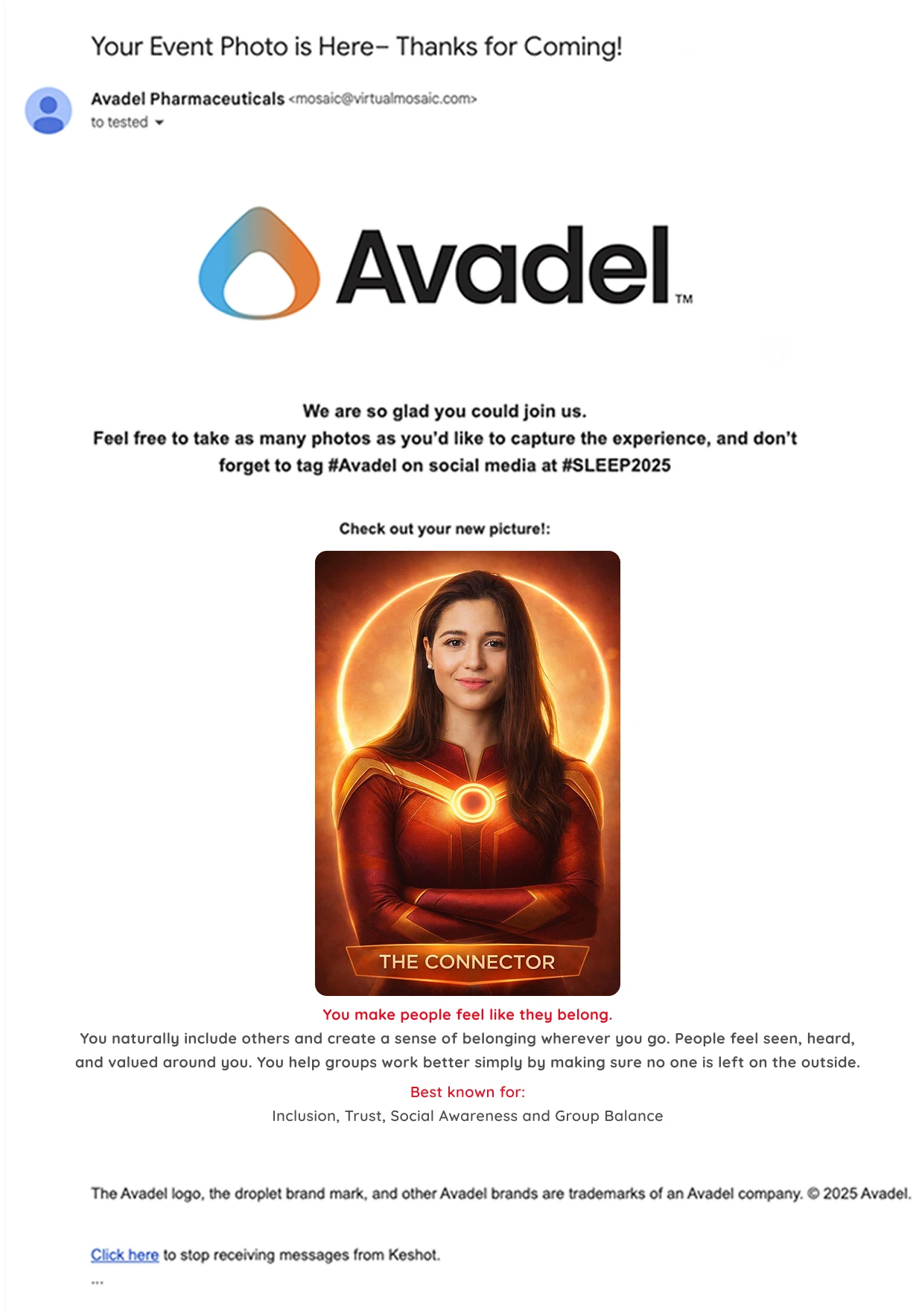 Email delivery example
