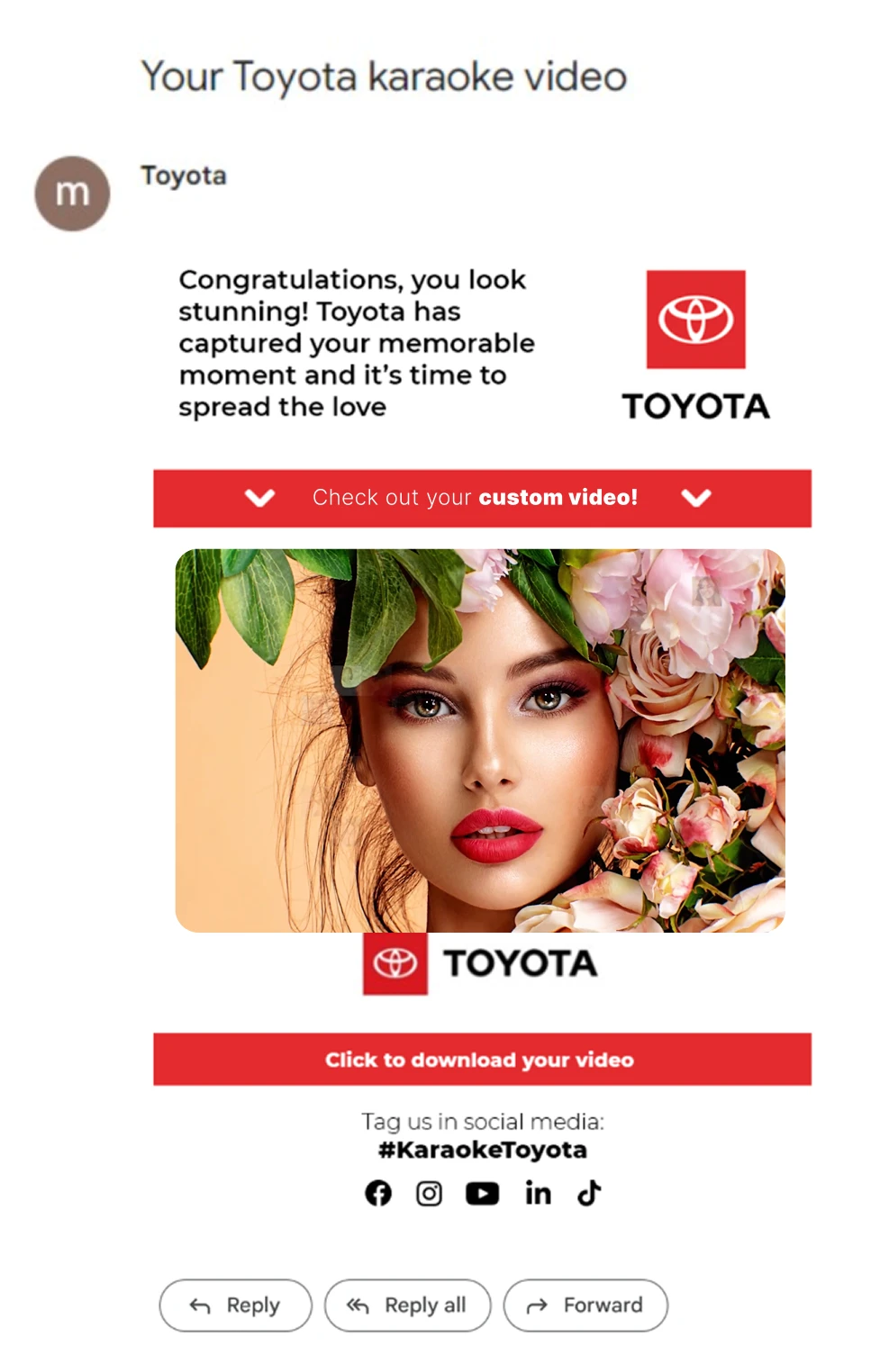 Email delivery example