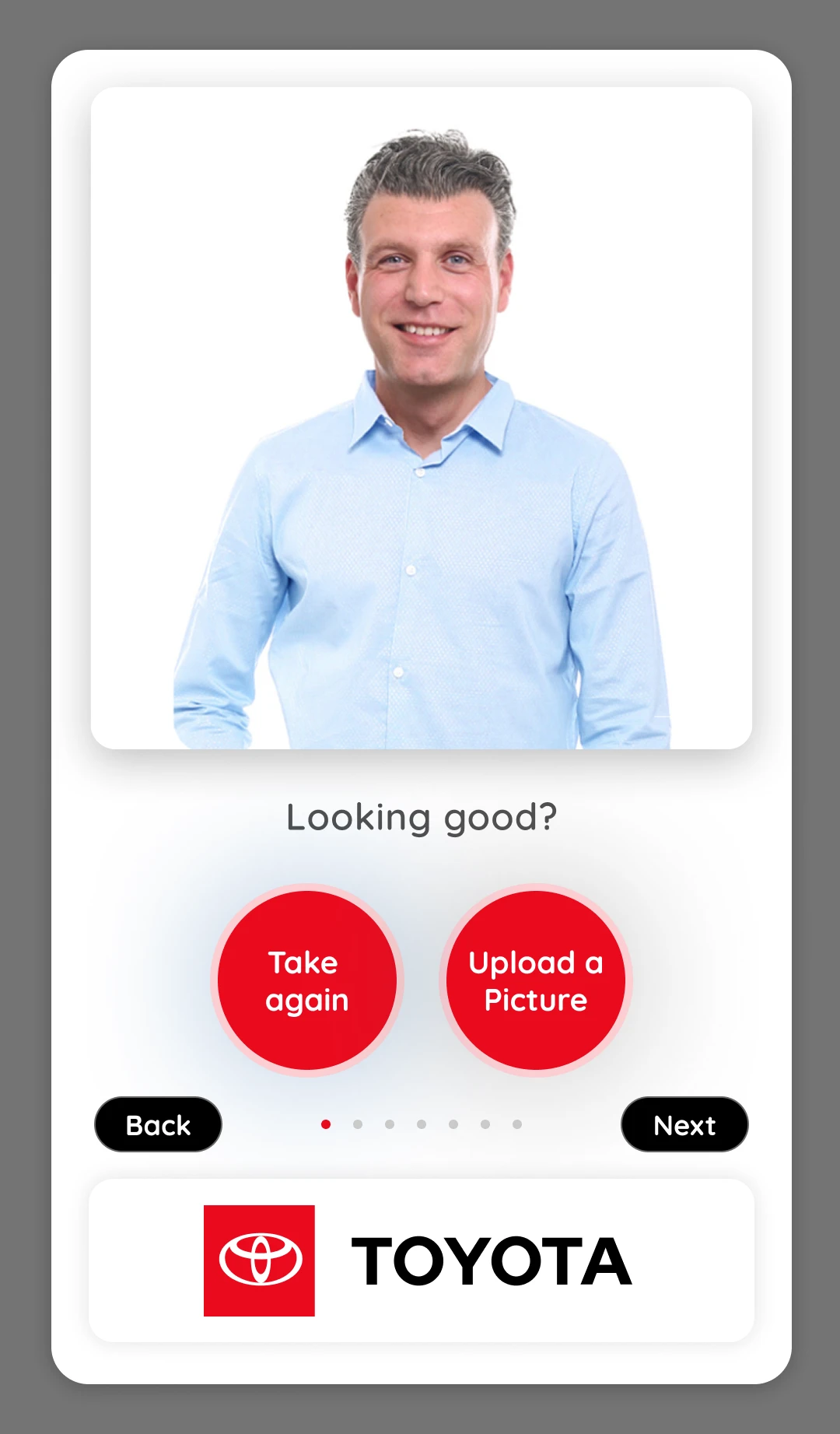 Step 2: Review your photo, retake if needed