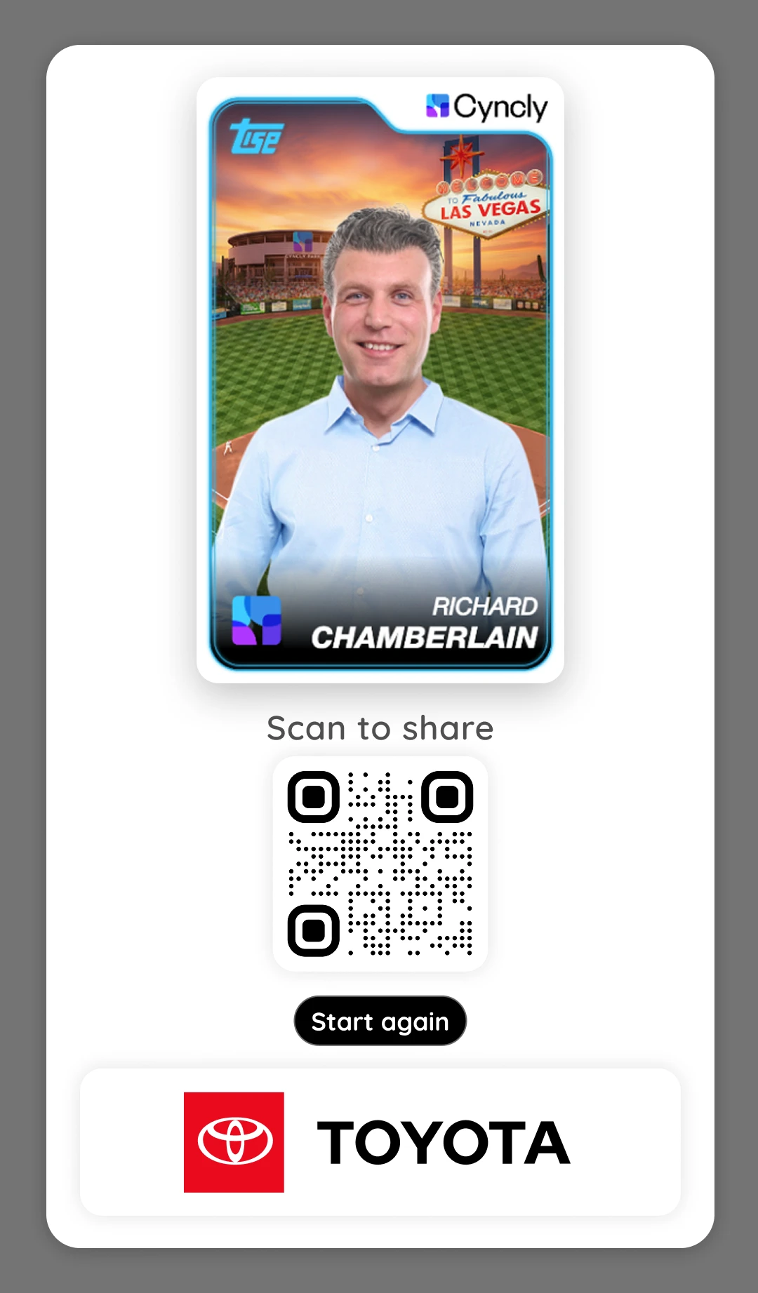 Step 4: Scan the QR code to access your trading card
